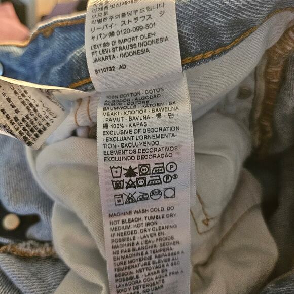 ⚡️SALE! Levi's 501 Button Fly Distressed Straight Leg Jeans - Picture 9 of 9